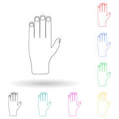 eating nails multi color style icon. Simple glyph, flat vector of bad habbits icons for ui and ux, website or mobile application