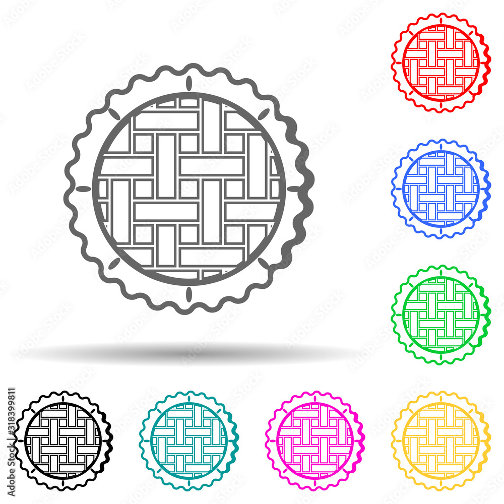Poster wafers multi color style icon. simple thin line, outline vector of bakery shop icons for ui and ux, 