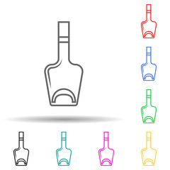 bottle of alcohol multi color style icon. Simple thin line, outline vector of bottle icons for ui and ux, website or mobile application