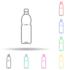 plastic oil bottle multi color style icon. Simple thin line, outline vector of bottle icons for ui and ux, website or mobile application