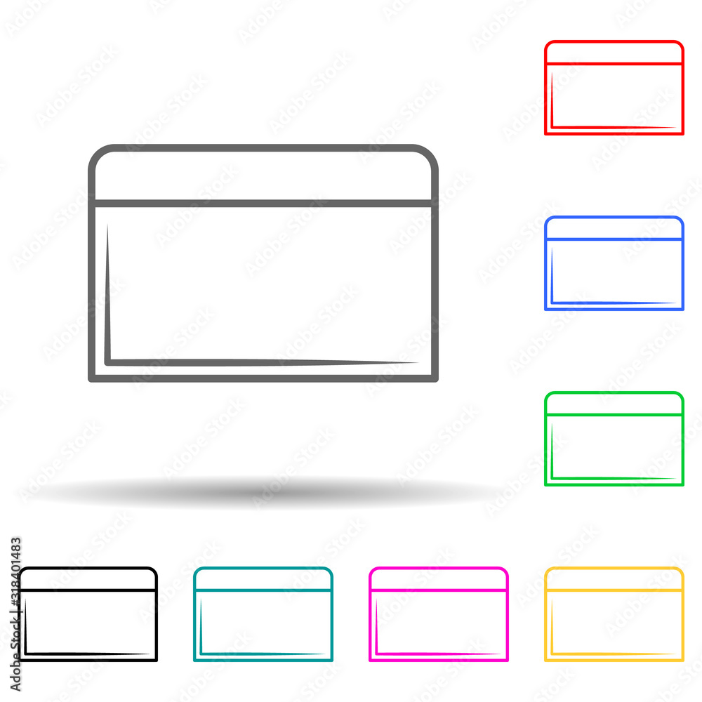 Poster a tube of cream multi color style icon. simple thin line, outline vector of bottle icons for ui and 