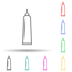 glue tube multi color style icon. Simple thin line, outline vector of bottle icons for ui and ux, website or mobile application