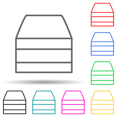 a tube of cream multi color style icon. Simple thin line, outline vector of bottle icons for ui and ux, website or mobile application