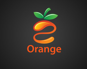 Modern simple orange fruit logo design inspiration