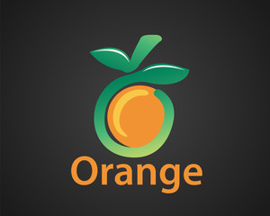abstract simple orange fruit logo design inspiration