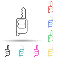 Obraz premium car key multi color style icon. Simple thin line, outline vector of cars service and repair parts icons for ui and ux, website or mobile application