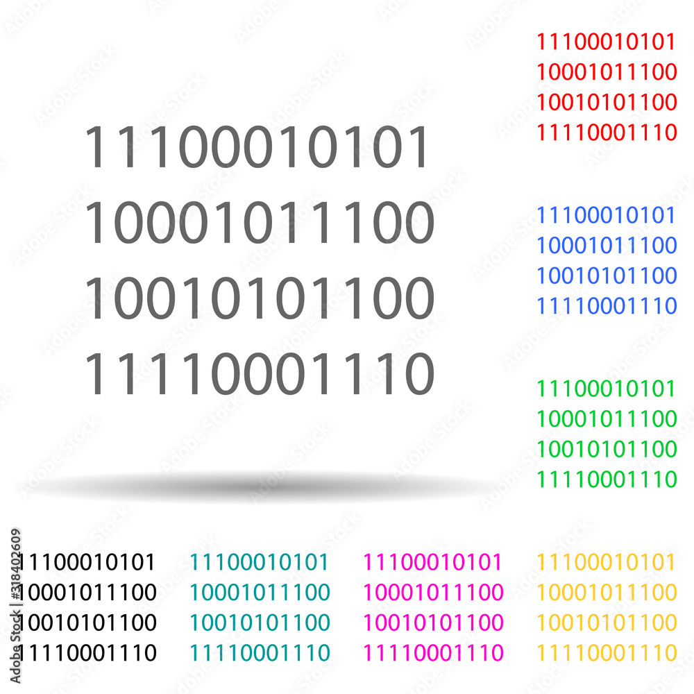Poster a mess of numbers multi color style icon. simple glyph, flat vector of chaos icons for ui and ux, we
