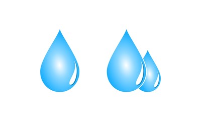 Water drop 3D simple luxury vector logo