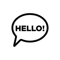 Hello signage bubble talk icon