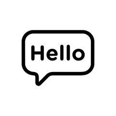 Hello signage bubble talk icon