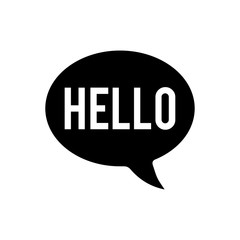 Hello signage bubble talk icon