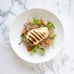 Grilled Chicken Whole Grain Bowl Salad
