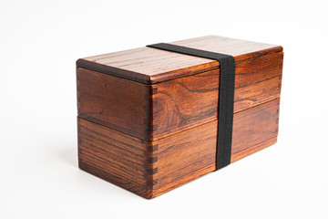 Traditional Japanese 2-Layer Wood Bento Box
