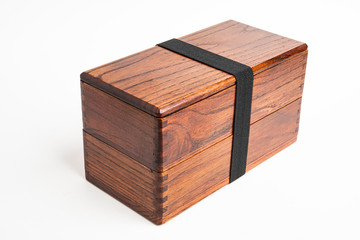 Traditional Japanese 2-Layer Wood Bento Box