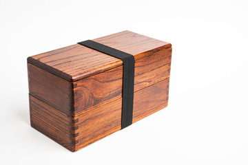Traditional Japanese 2-Layer Wood Bento Box