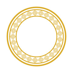 frame circular chinese isolated icon vector illustration design