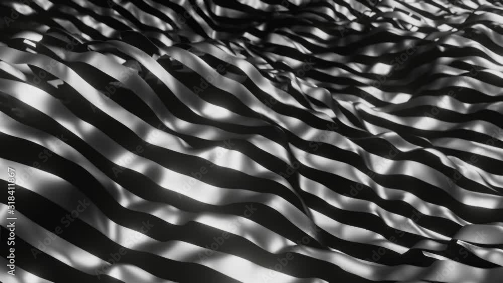 Aufkleber black ribbon pattern. modern 3d render smooth animation. abstract background. elegant and luxury dyn