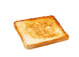 toast bread slices isolated on white background.