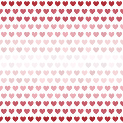 Striped heart pattern. Seamless vector background