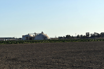 Fototapeta premium Fertilizer plant that produces ammonia fertilizer
