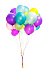 Party balloons on white