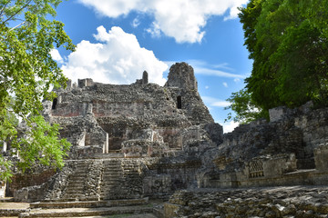Well-preserved temple on the Bec&aacute;n Maya site