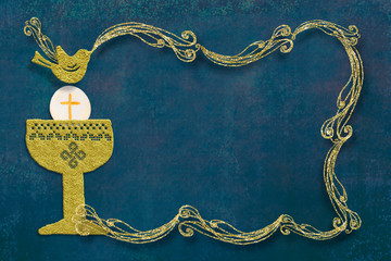 My first holy communion frame invites,