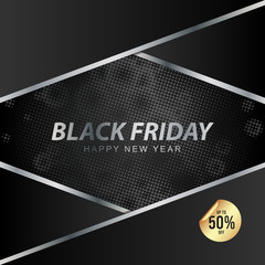 black friday sale banner. design template for promo of discount. vector illustration.
