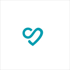 Letter S logo icon love design