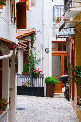 Beautiful colorful picturesque town and houses