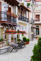 Quaint Colorful picturesque street in old village