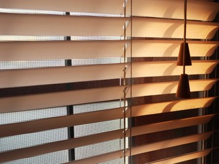 The light and shadow on the blinds 