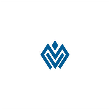 MV M V Letter Logo Design concept