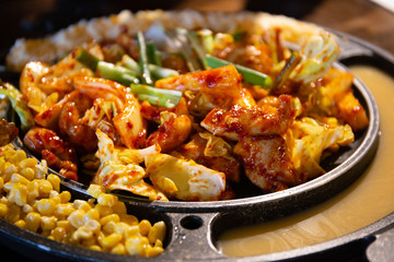 cheese dak galbi, 닭갈비, チーズダッカルビ