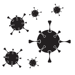 coronavirus disease illustration with hand drawn doodle cartoon style