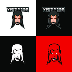 vampire head logo sport design