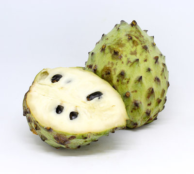 Exotic fruit Atemoya isolated on white background