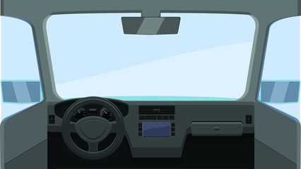 vector illustration of a car dashboard