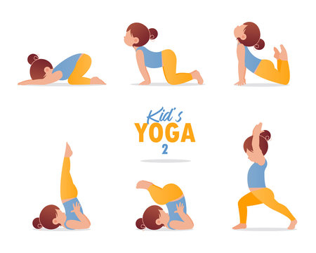 kids yoga set. Gymnastics for children and healthy lifestyle. Cartoon kids in different yoga poses. Vector art and illustration. Stock Vector | Adobe Stock kids yoga set. Gymnastics for children and healthy lifestyle. Cartoon kids in different yoga poses. Vector art and illustration. Stock Vector | Adobe Stock