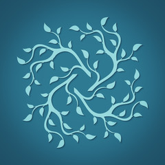 Abstract ecology tree concept illustration.