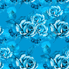 Seamless Floral Pattern. Watercolor elements. Modern design