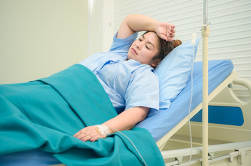 Fototapeta premium Asian Fat women patient in the hospital
