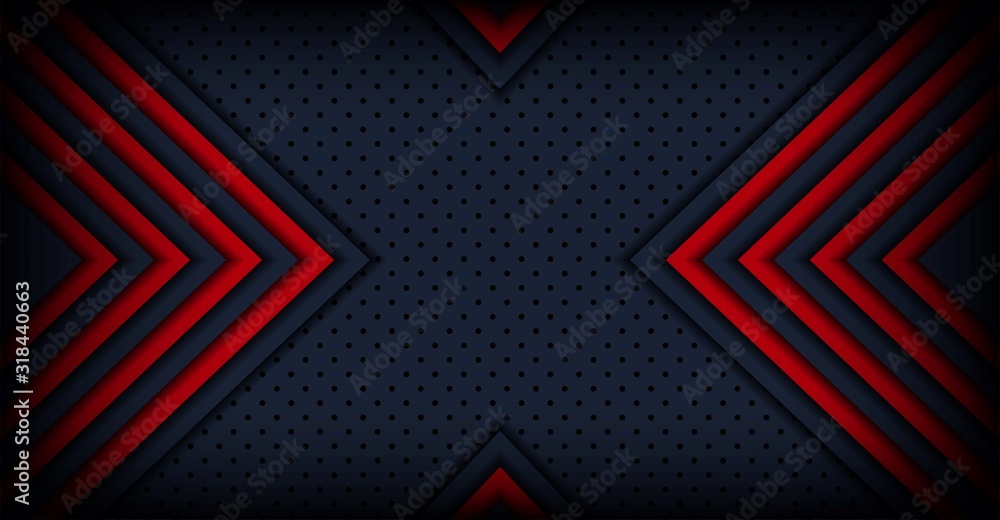Aufkleber abstract dark with red line overlap layer background