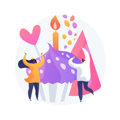 Fototapeta premium Wife and husband, happy couple celebrating anniversary