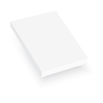 Closed square book or magazine. mock up Vector.