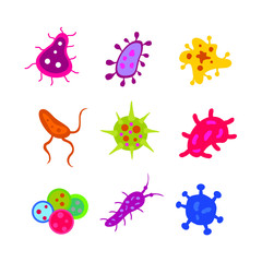 Diseases and viruses illustration vector