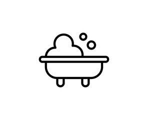 Bath premium line icon