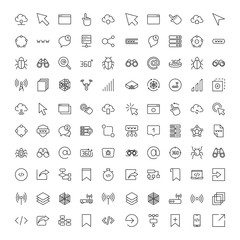 Web design icons set