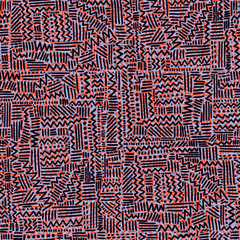 Fototapeta premium Seamless geometric vector pattern in rythmic ethnic Memphis style, linear background.