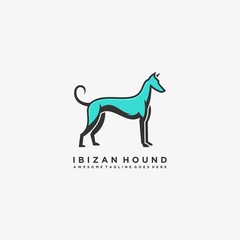 Vector Logo Illustration Hunting Dog Mascot Cartoon